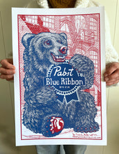 Load image into Gallery viewer, Pabst Blue Ribbon Bear poster (2015)